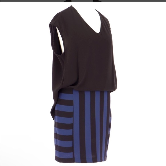 Sandro Rayure Shirt Tail Stripe Dress Size 2 - Picture 1 of 11